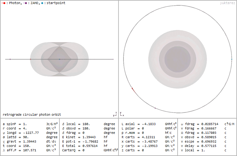 rotating black hole animation