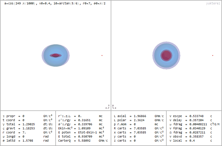 rotating black hole animation