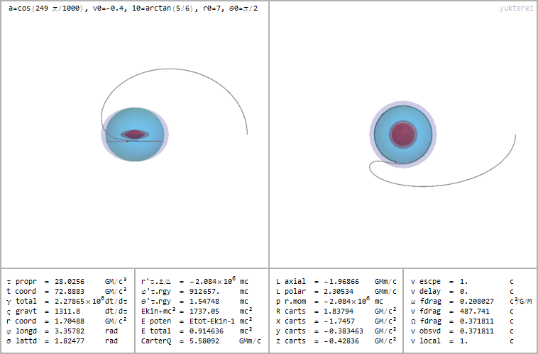 rotating black hole animation